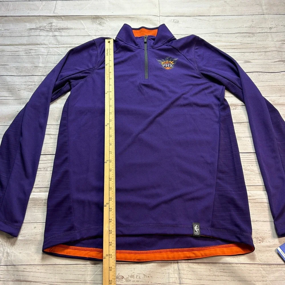 Phoenix Suns New NBA Jacket 1/4 Zip Team Purple Orange Pullover Youth XL‎ 18/20